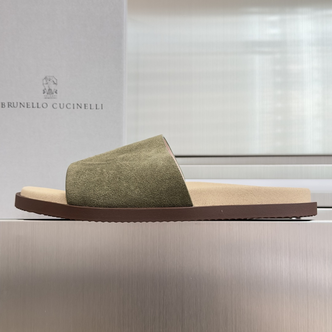 Brunello Cucinelli Brunello Cucinelie 布鲁内诺库奇内利 BC 厚底 休闲 一字拖 交叉 拖鞋 凉鞋