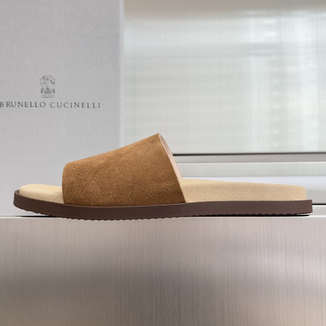 Brunello Cucinelli Brunello Cucinelie 布鲁内诺库奇内利 BC 厚底 休闲 一字拖 交叉 拖鞋 凉鞋