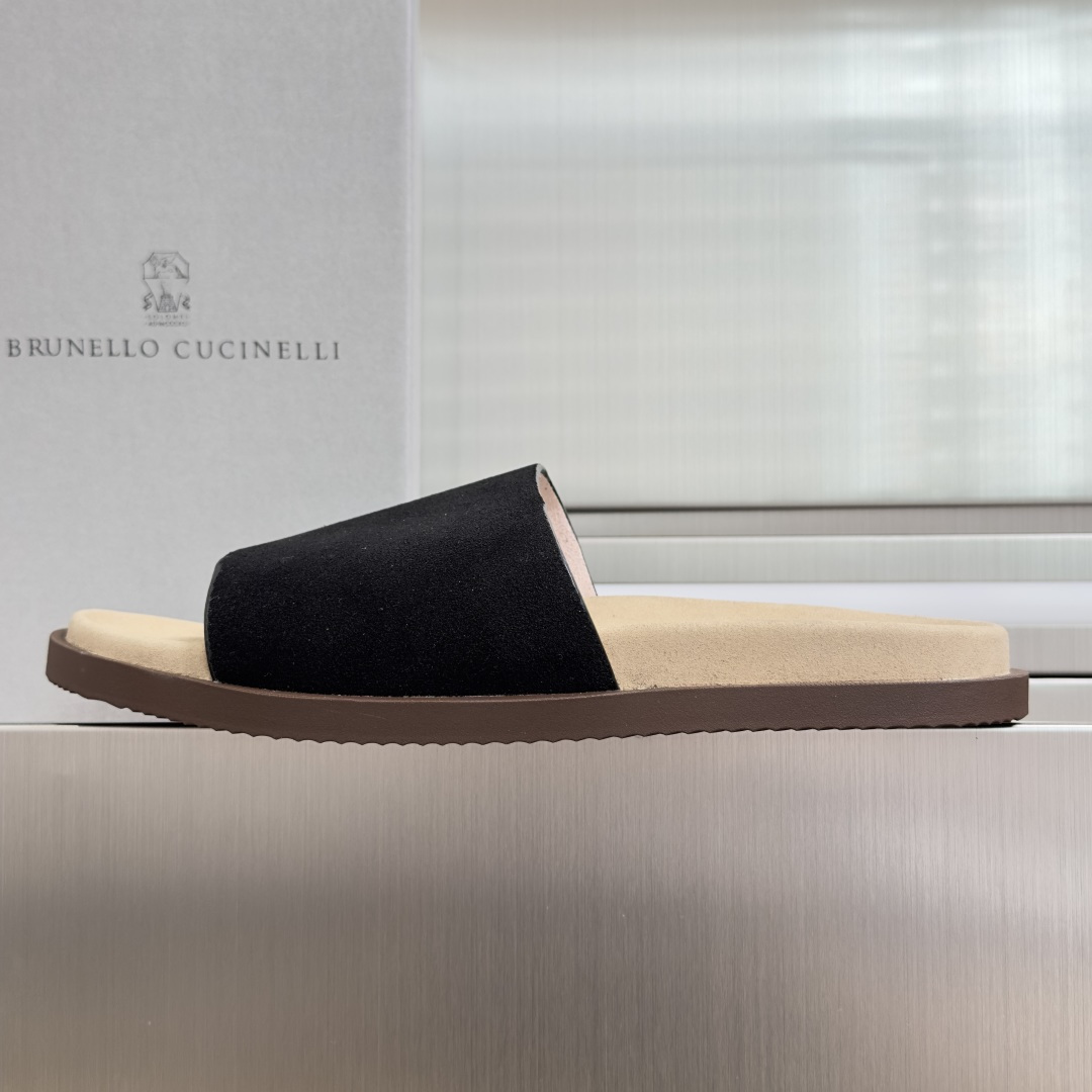 Brunello Cucinelli Brunello Cucinelie 布鲁内诺库奇内利 BC 厚底 休闲 一字拖 交叉 拖鞋 凉鞋
