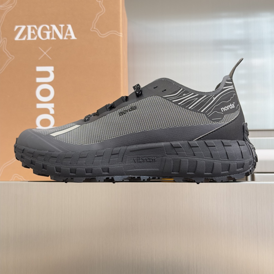 顶级版本：情侣款ZEGNA x norda™杰尼亚 联名款 户外 越野 跑步鞋 休闲 运动鞋 杰尼亚 x