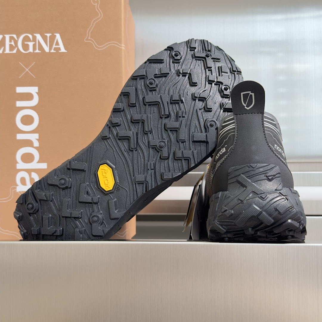 顶级版本：情侣款ZEGNA x norda™杰尼亚 联名款 户外 越野 跑步鞋 休闲 运动鞋 杰尼亚 x