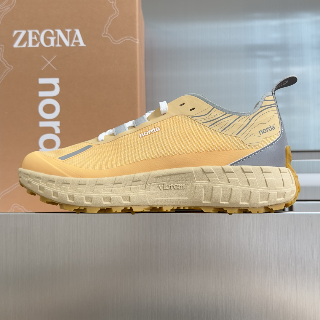顶级版本：情侣款ZEGNA x norda™杰尼亚 联名款 户外 越野 跑步鞋 休闲 运动鞋 杰尼亚 x