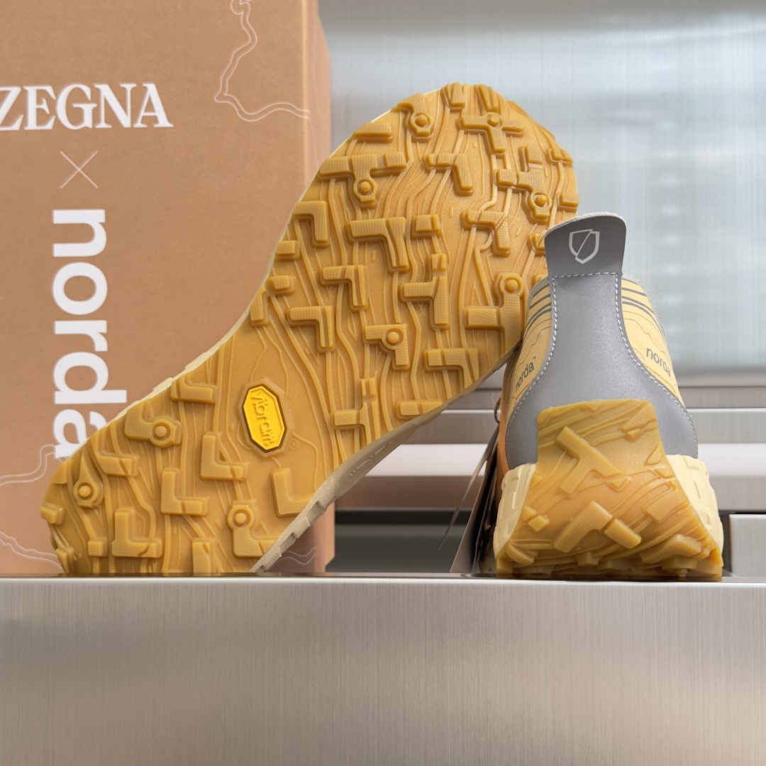 顶级版本：情侣款ZEGNA x norda™杰尼亚 联名款 户外 越野 跑步鞋 休闲 运动鞋 杰尼亚 x