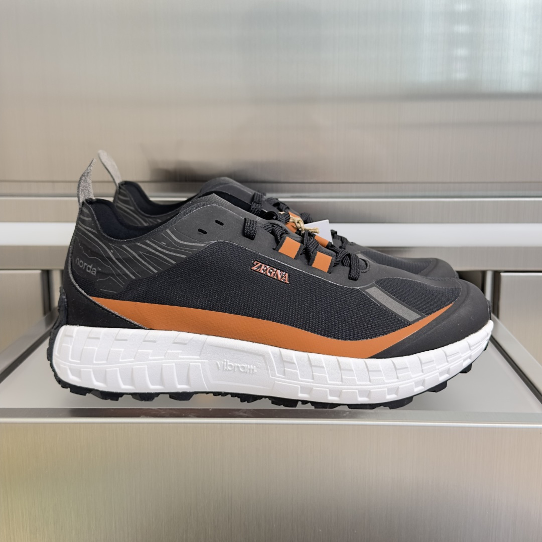 顶级版本：情侣款ZEGNA x norda™杰尼亚 联名款 户外 越野 跑步鞋 休闲 运动鞋 杰尼亚 x