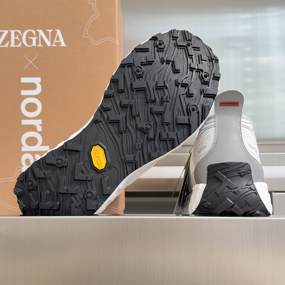 顶级版本：情侣款ZEGNA x norda™杰尼亚 联名款 户外 越野 跑步鞋 休闲 运动鞋 杰尼亚 x