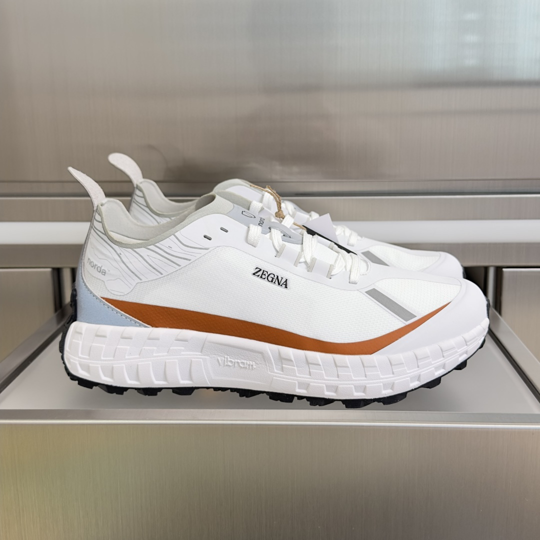 顶级版本：情侣款ZEGNA x norda™杰尼亚 联名款 户外 越野 跑步鞋 休闲 运动鞋 杰尼亚 x