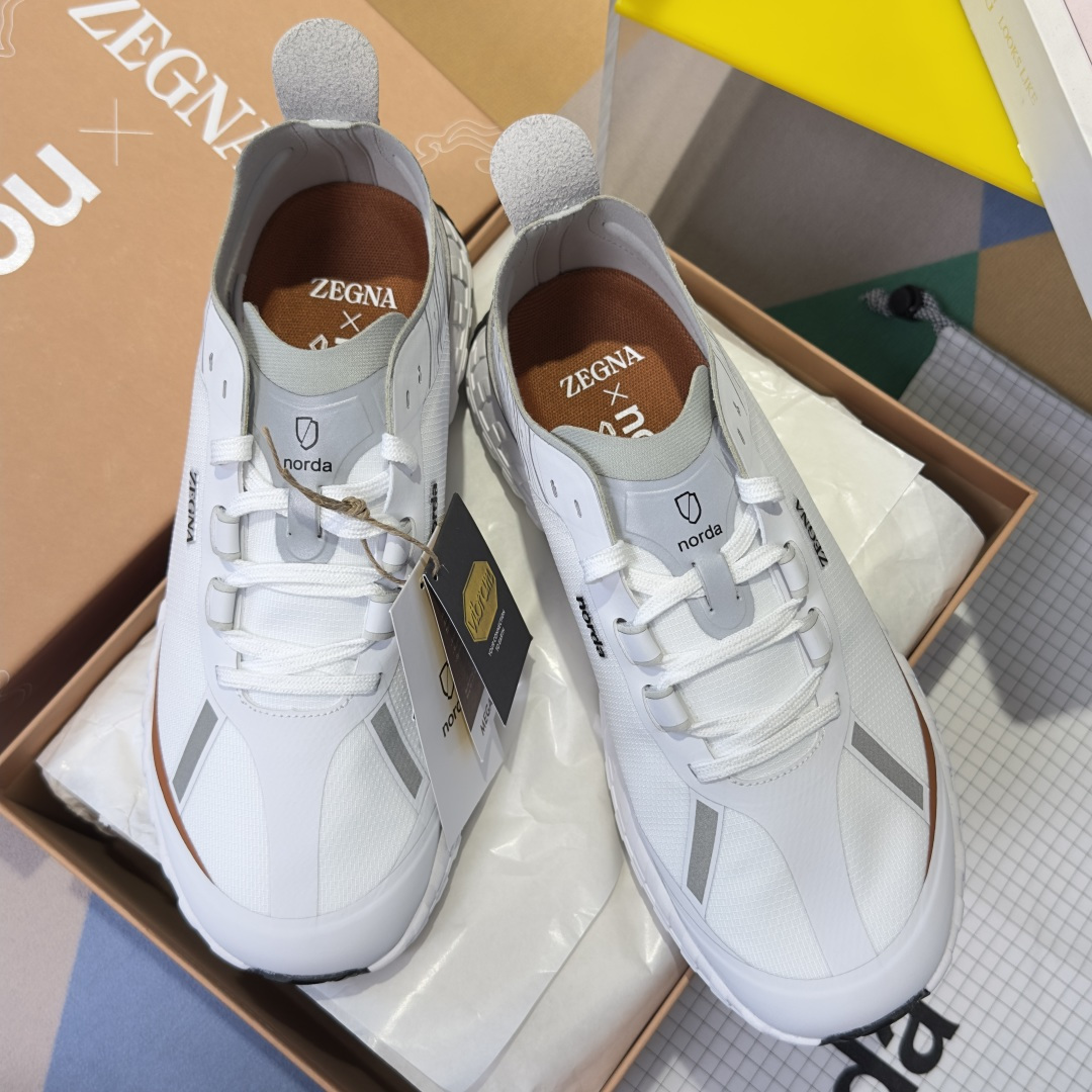 顶级版本：情侣款ZEGNA x norda™杰尼亚 联名款 户外 越野 跑步鞋 休闲 运动鞋 杰尼亚 x