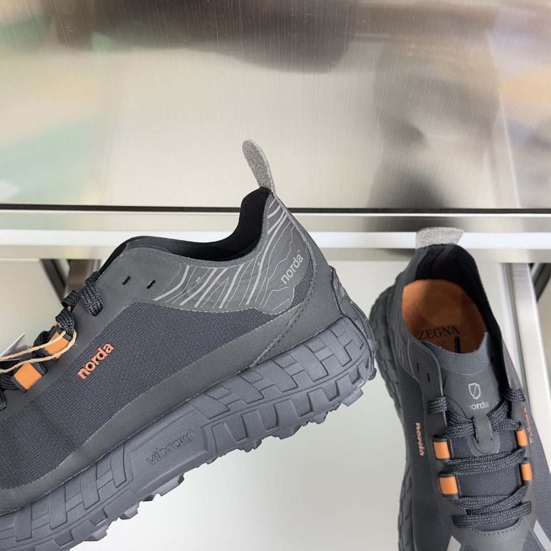 顶级版本：情侣款ZEGNA x norda™杰尼亚 联名款 户外 越野 跑步鞋 休闲 运动鞋 杰尼亚 x