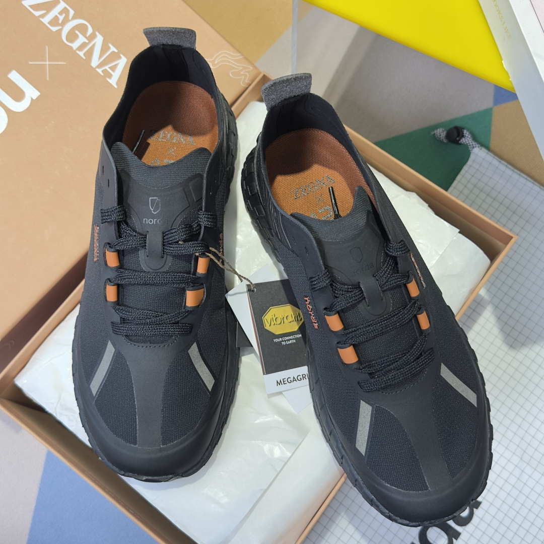 顶级版本：情侣款ZEGNA x norda™杰尼亚 联名款 户外 越野 跑步鞋 休闲 运动鞋 杰尼亚 x