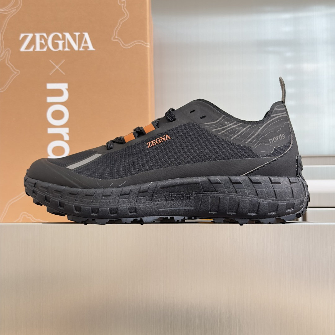 顶级版本：情侣款ZEGNA x norda™杰尼亚 联名款 户外 越野 跑步鞋 休闲 运动鞋 杰尼亚 x