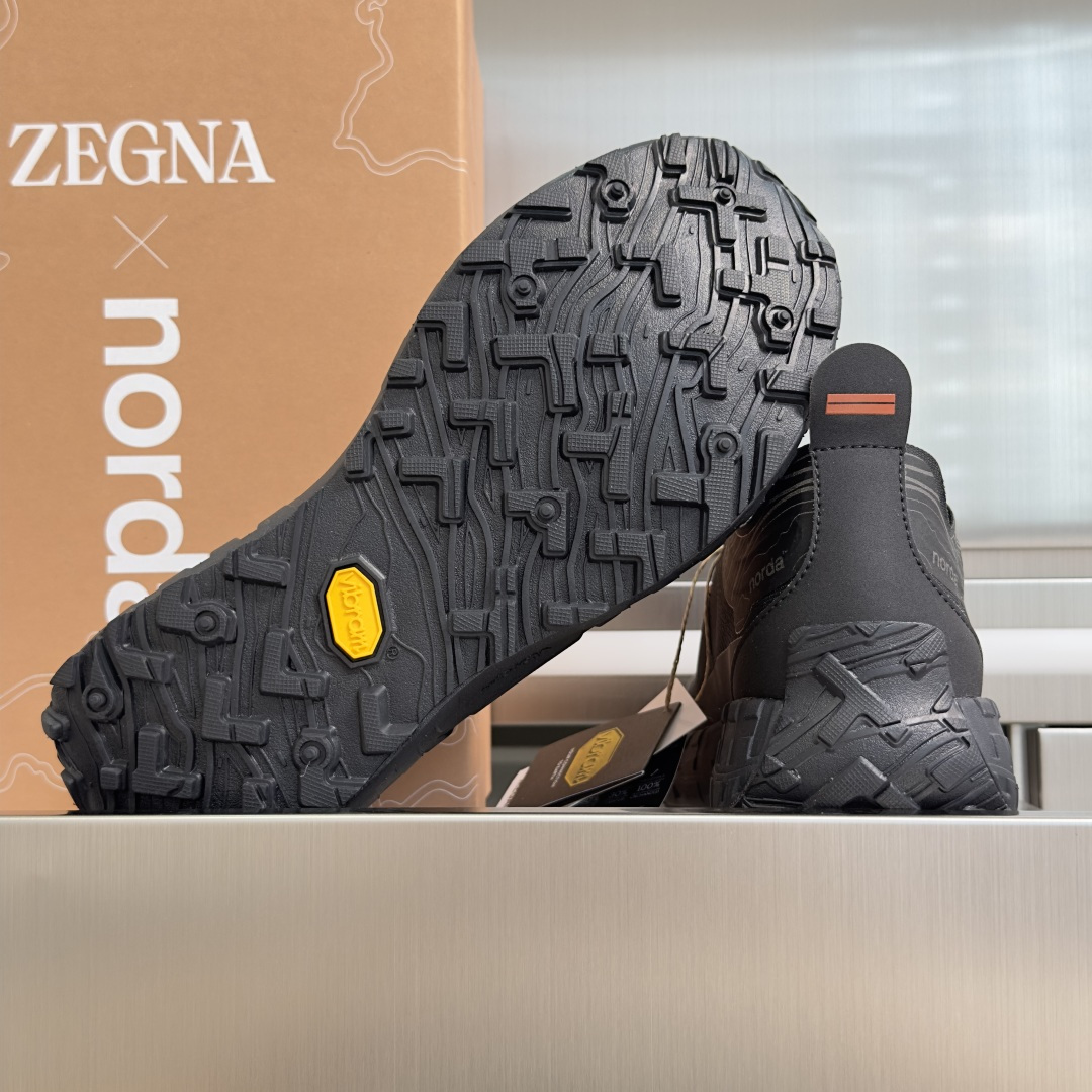 顶级版本：情侣款ZEGNA x norda™杰尼亚 联名款 户外 越野 跑步鞋 休闲 运动鞋 杰尼亚 x