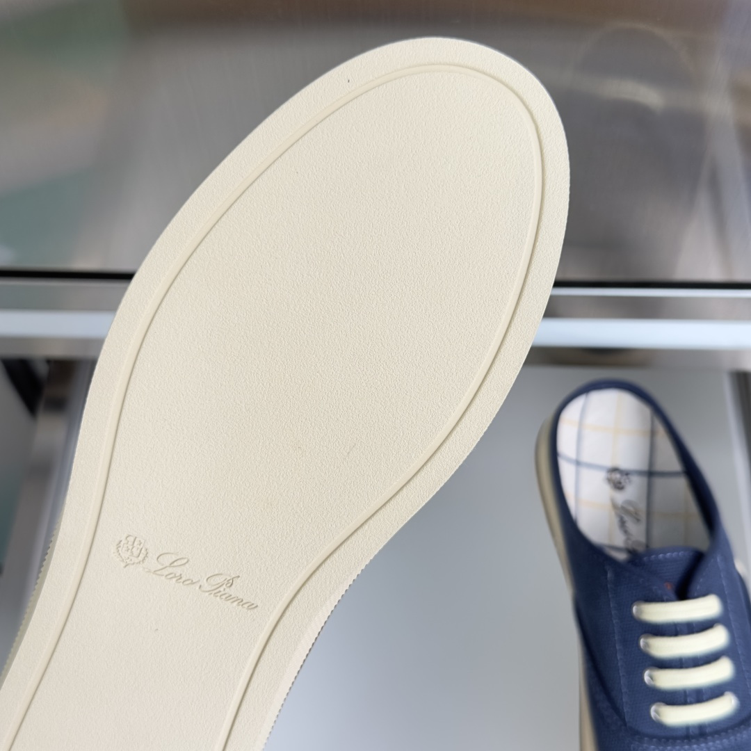 Loro Piana Loro Piana 诺悠翩雅Nantucket Walk系列 LP 海军风 厚底 帆布鞋 小白鞋 休闲 半拖鞋