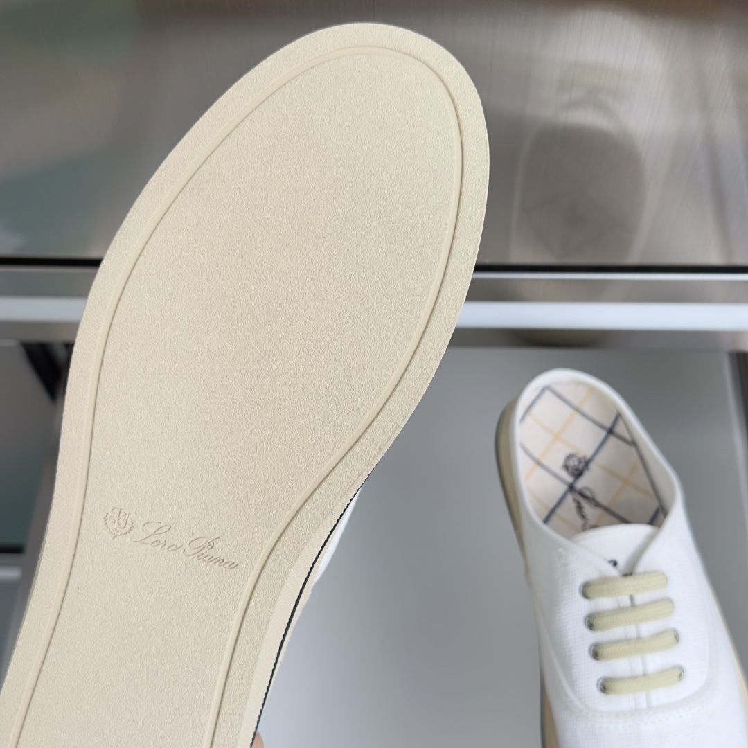 Loro Piana Loro Piana 诺悠翩雅Nantucket Walk系列 LP 海军风 厚底 帆布鞋 小白鞋 休闲 半拖鞋