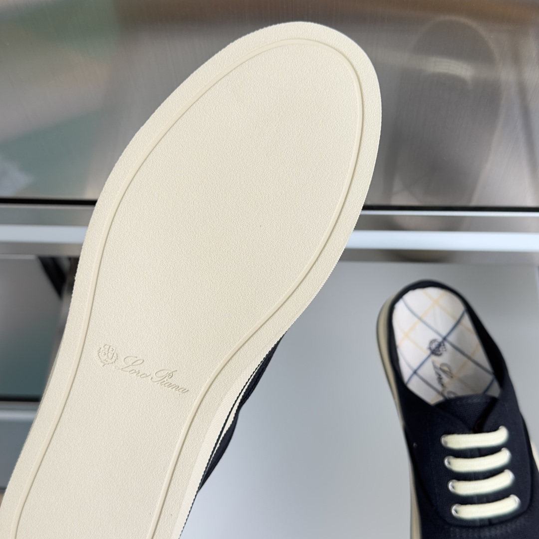 Loro Piana Loro Piana 诺悠翩雅Nantucket Walk系列 LP 海军风 厚底 帆布鞋 小白鞋 休闲 半拖鞋