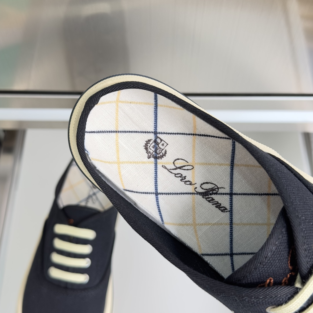 Loro Piana Loro Piana 诺悠翩雅Nantucket Walk系列 LP 海军风 厚底 帆布鞋 小白鞋 休闲 半拖鞋