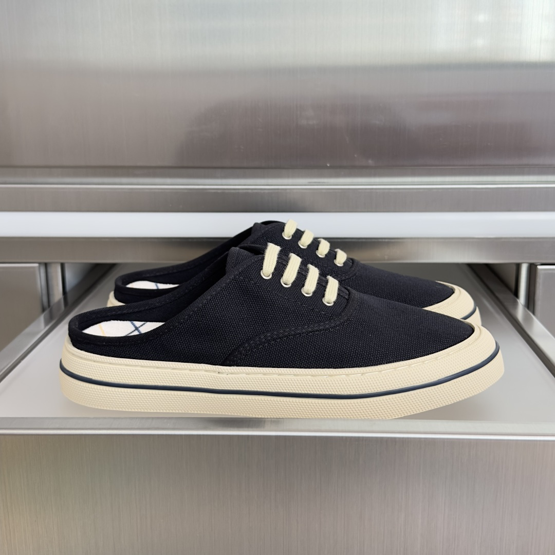 Loro Piana Loro Piana 诺悠翩雅Nantucket Walk系列 LP 海军风 厚底 帆布鞋 小白鞋 休闲 半拖鞋