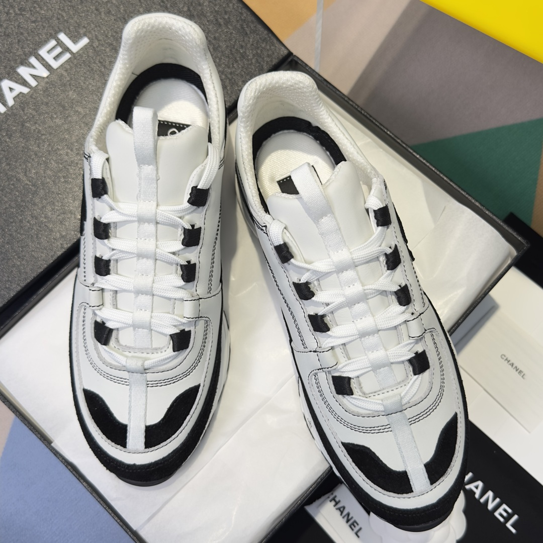 Chanel Chanel香奈儿 小香26S 黑白熊猫配色 厚底 休闲 运动鞋