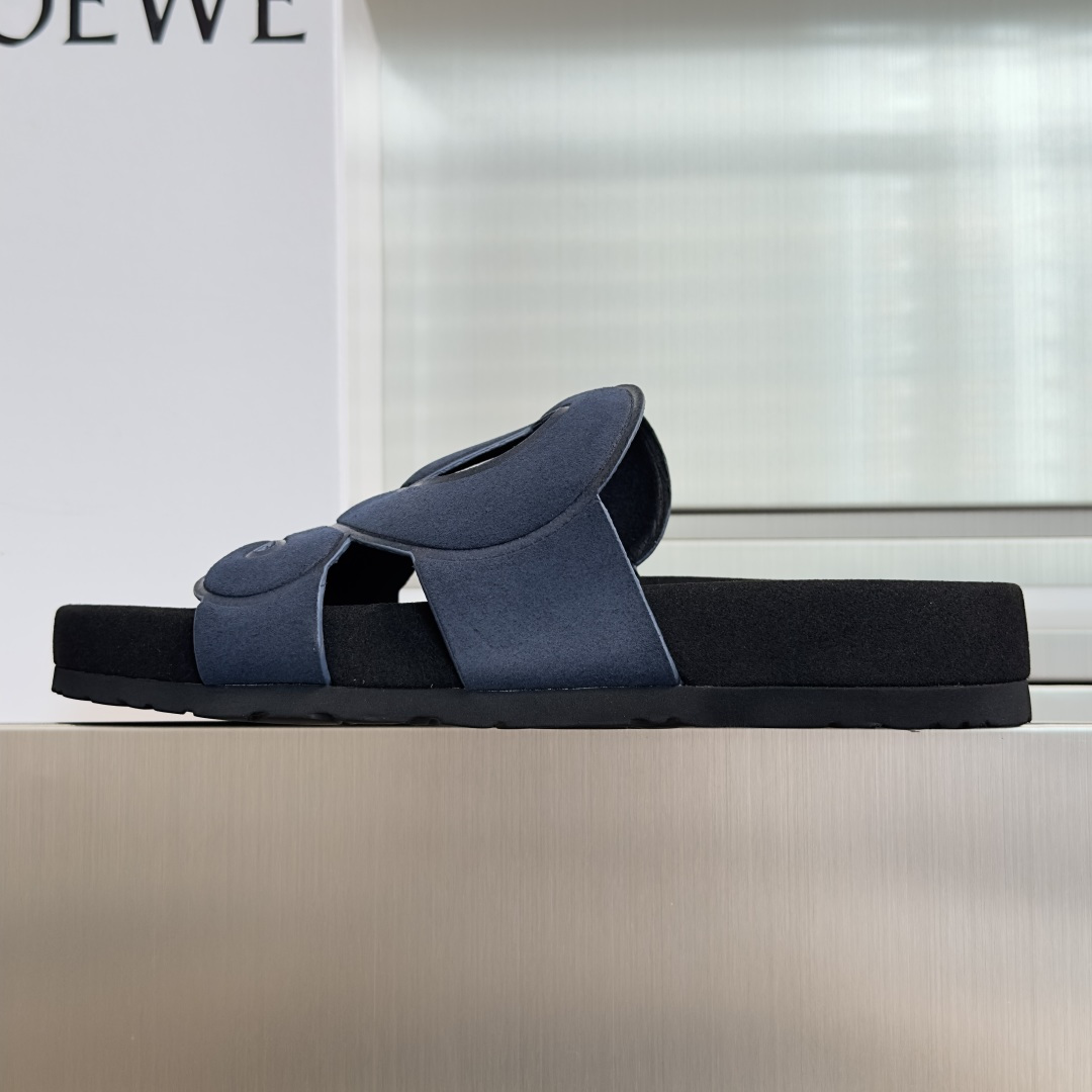 顶级版本：男款Loewe罗意威 最新Ease Monogram 系列 厚底 凉鞋 拖鞋Anagram镂空