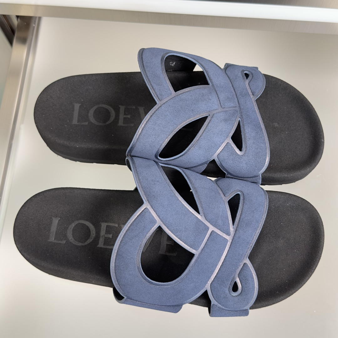顶级版本：男款Loewe罗意威 最新Ease Monogram 系列 厚底 凉鞋 拖鞋Anagram镂空