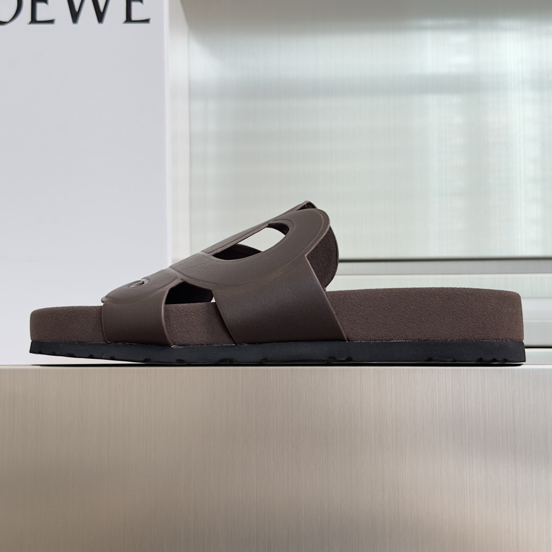 顶级版本：男款Loewe罗意威 最新Ease Monogram 系列 厚底 凉鞋 拖鞋Anagram镂空