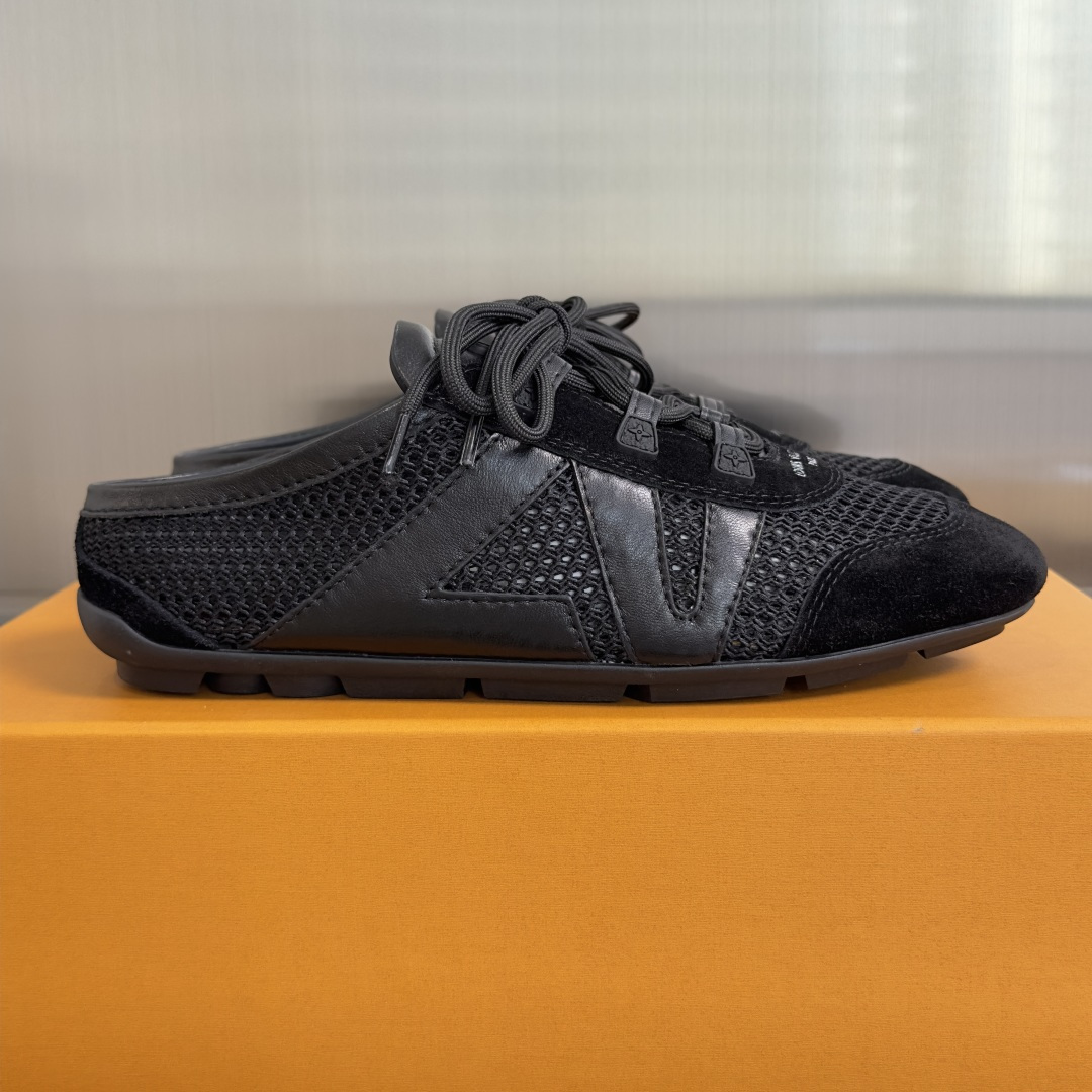 顶级版本：女款LV路易威登 L家 驴牌 最新Sneakerina系列 情侣款 玛丽珍 芭蕾运动鞋 半拖鞋