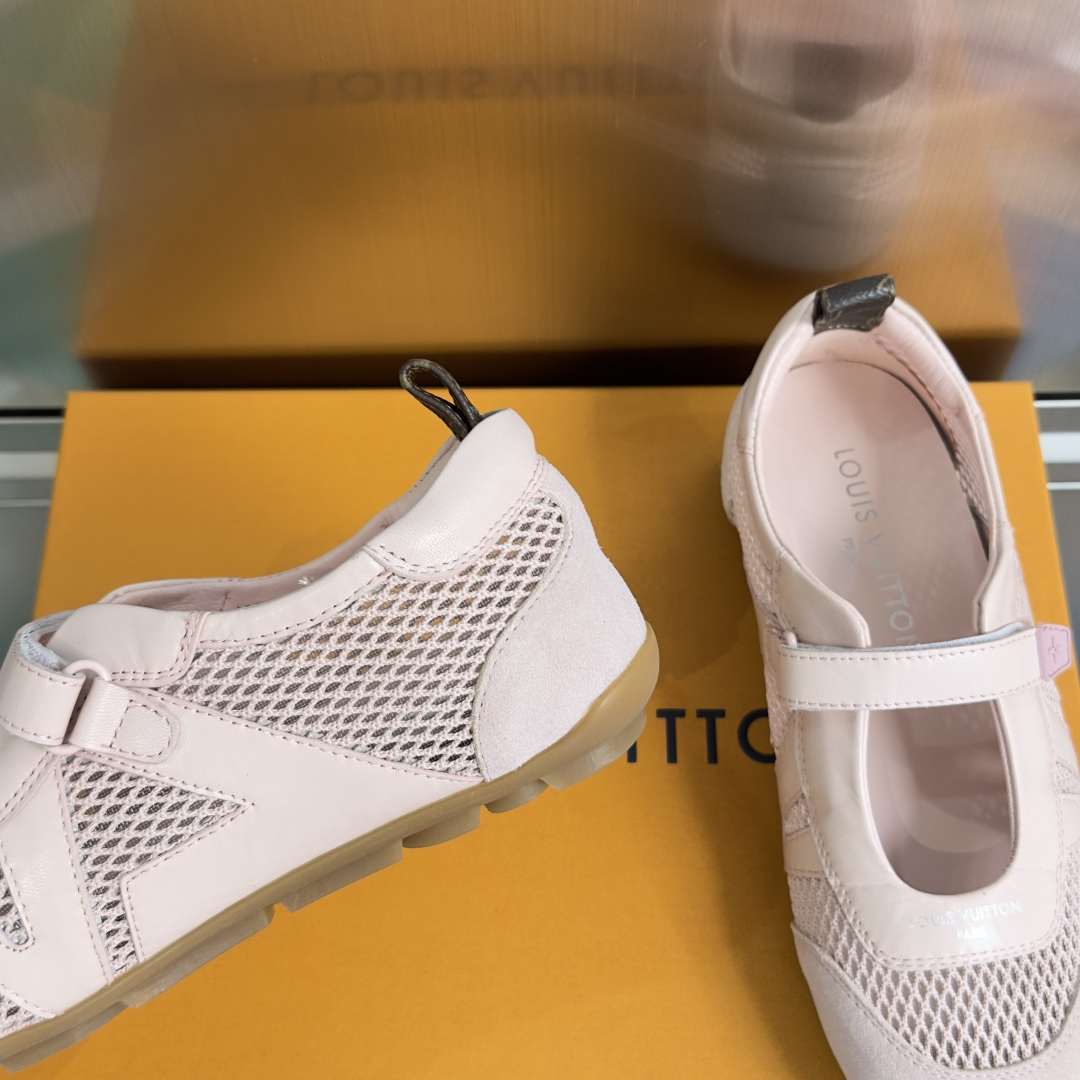 顶级版本：女款LV路易威登 L家 驴牌 最新Sneakerina系列 情侣款 玛丽珍 芭蕾运动鞋 半拖鞋
