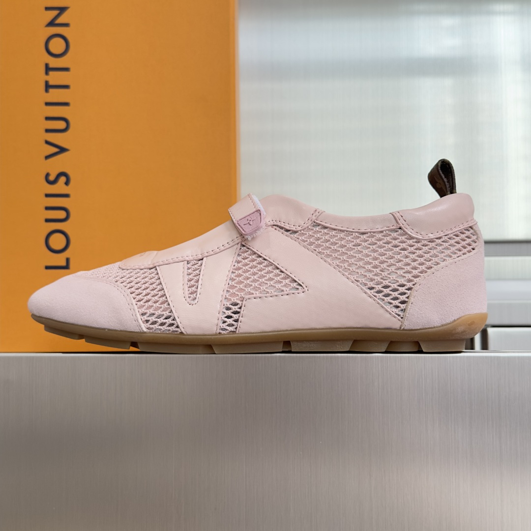 顶级版本：女款LV路易威登 L家 驴牌 最新Sneakerina系列 情侣款 玛丽珍 芭蕾运动鞋 半拖鞋