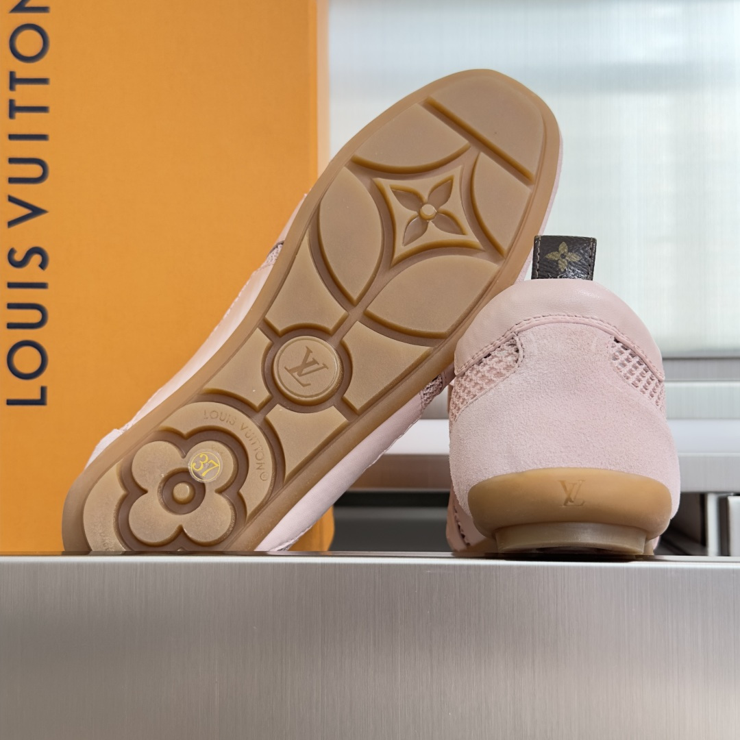 顶级版本：女款LV路易威登 L家 驴牌 最新Sneakerina系列 情侣款 玛丽珍 芭蕾运动鞋 半拖鞋