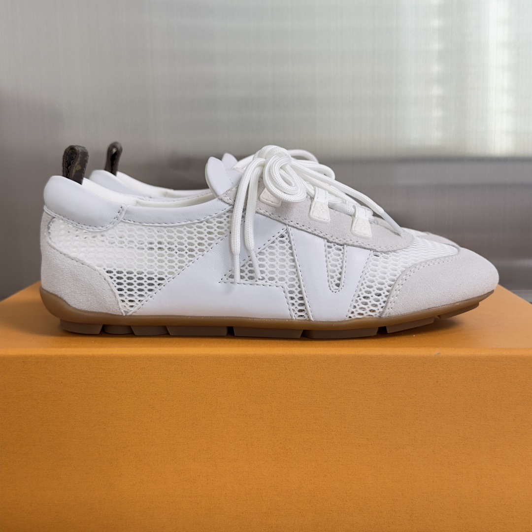 顶级版本：女款LV路易威登 L家 驴牌 最新Sneakerina系列 情侣款 玛丽珍 芭蕾运动鞋 半拖鞋