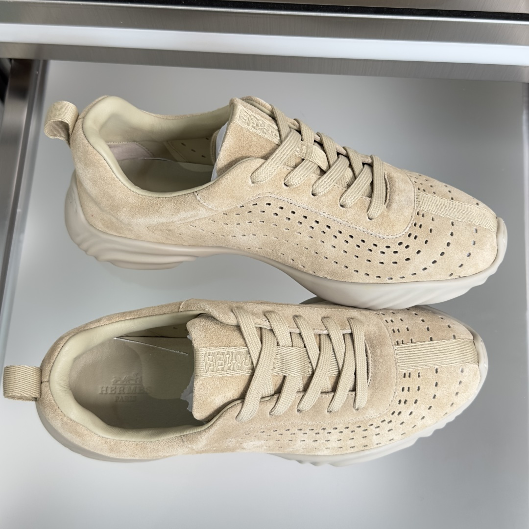 顶级版本：女款Hermes爱马仕 H家 Neon系列 情侣款 休闲 运动鞋 小白鞋运动风格山羊皮运动鞋，