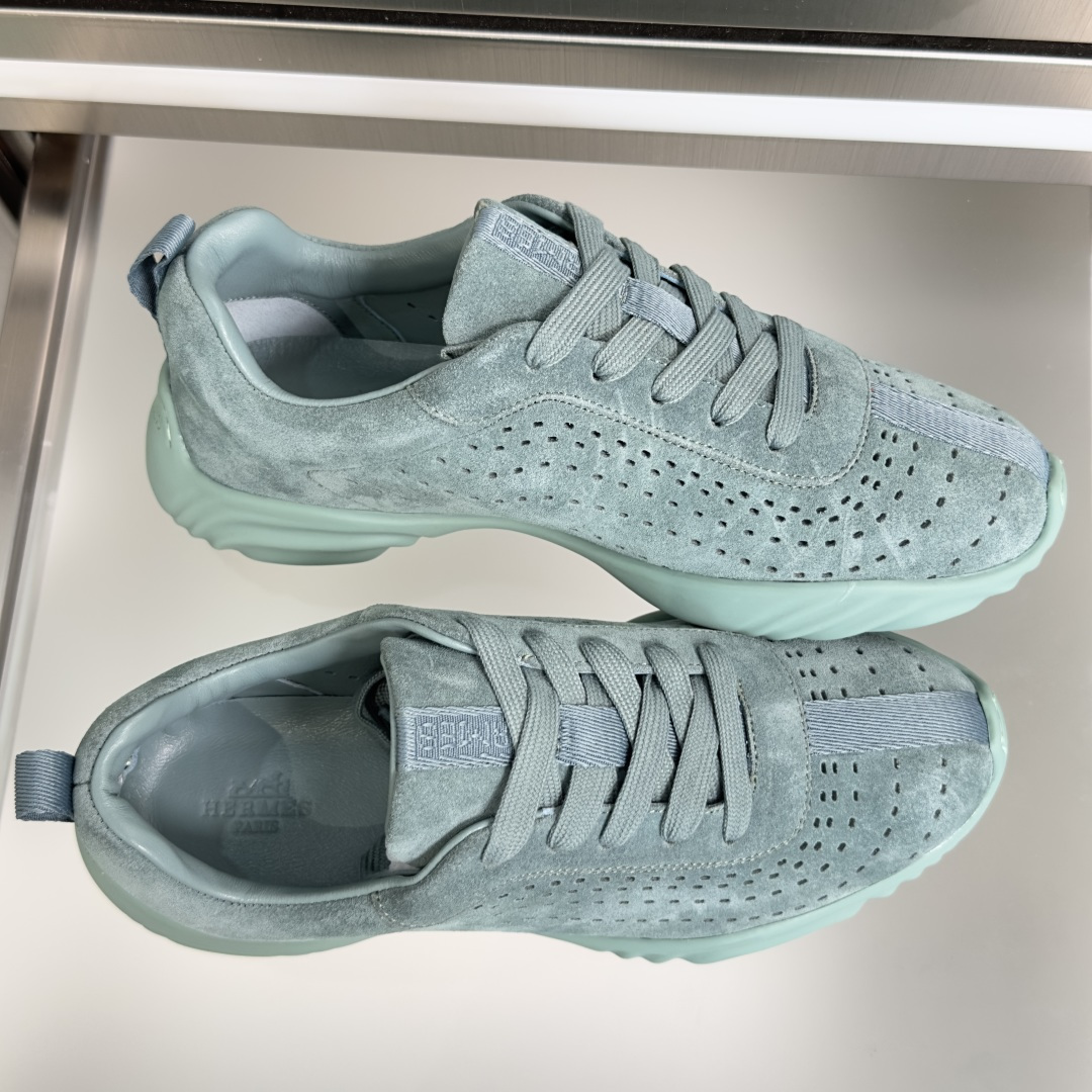顶级版本：女款Hermes爱马仕 H家 Neon系列 情侣款 休闲 运动鞋 小白鞋运动风格山羊皮运动鞋，