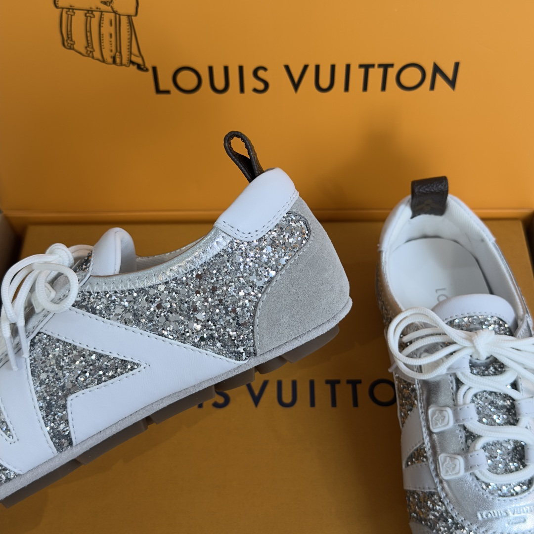 顶级版本：女款LV路易威登 L家 驴牌 最新Sneakerina系列 情侣款 玛丽珍 格利特 芭蕾运动鞋