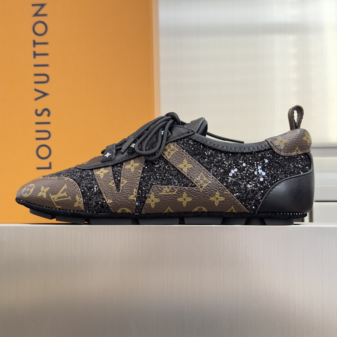 顶级版本：女款LV路易威登 L家 驴牌 最新Sneakerina系列 情侣款 玛丽珍 格利特 芭蕾运动鞋