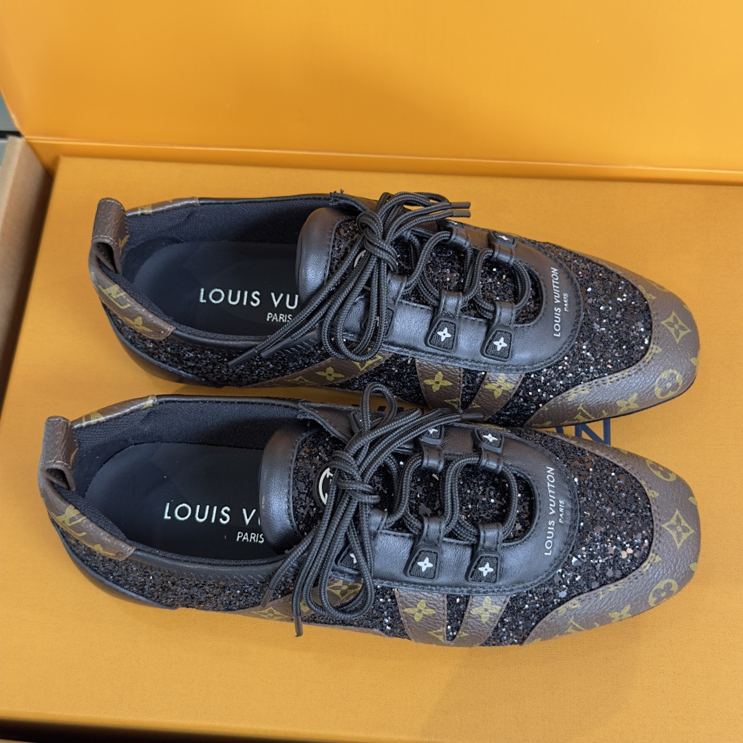 顶级版本：女款LV路易威登 L家 驴牌 最新Sneakerina系列 情侣款 玛丽珍 格利特 芭蕾运动鞋
