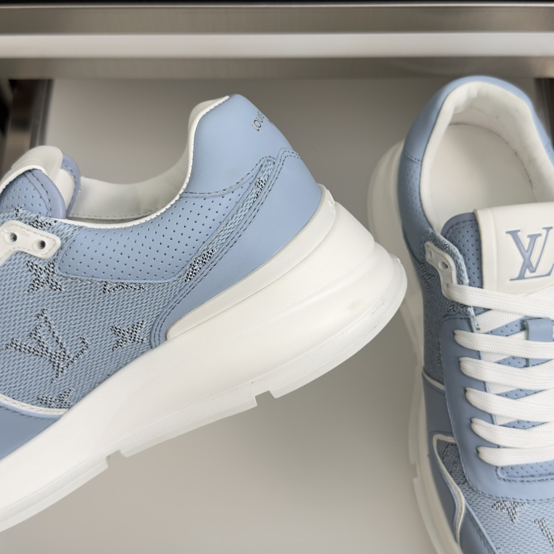 顶级版本：男款LV 路易威登 驴牌L家 经典Run Away系列 休闲 运动鞋 老爹鞋原版购入开发 做货