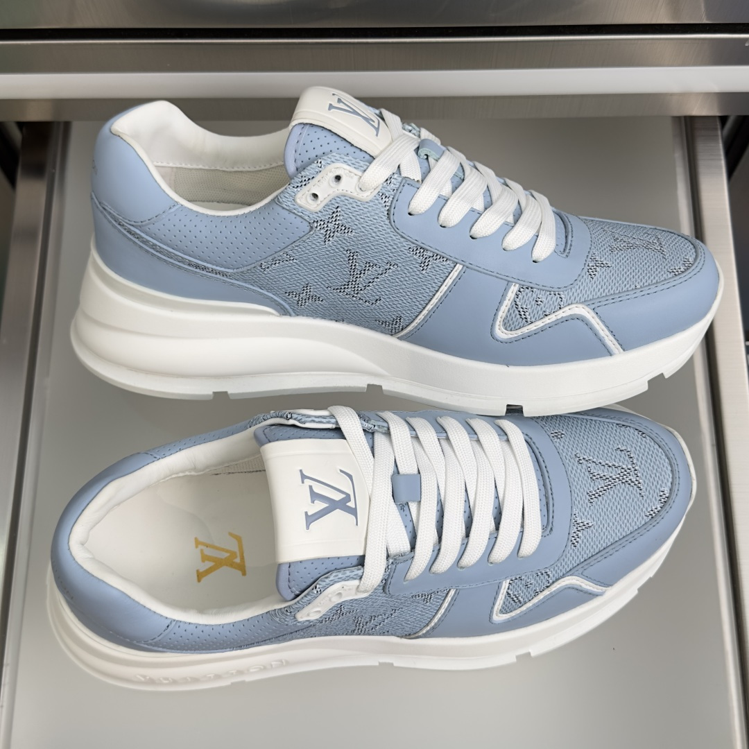 顶级版本：男款LV 路易威登 驴牌L家 经典Run Away系列 休闲 运动鞋 老爹鞋原版购入开发 做货