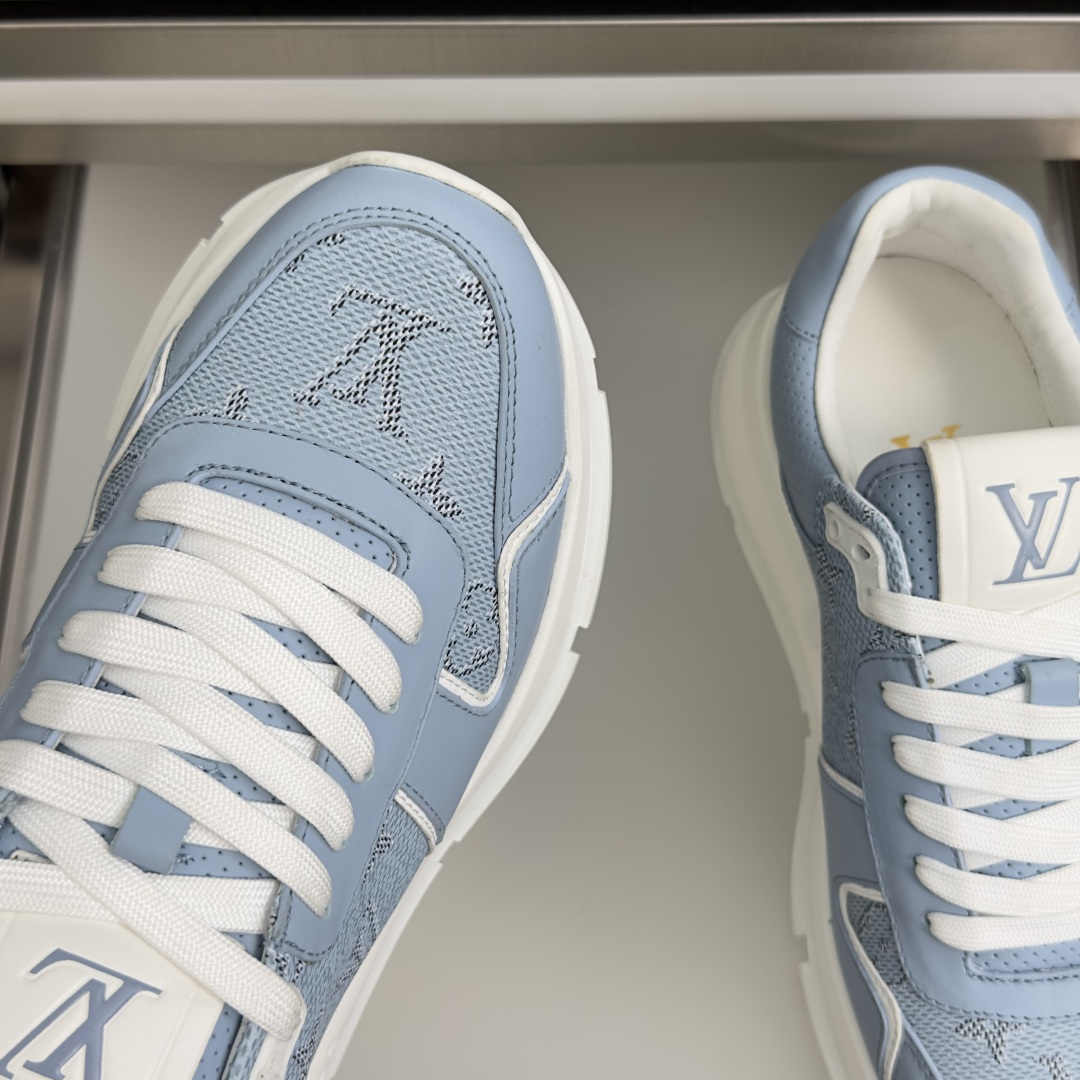 顶级版本：男款LV 路易威登 驴牌L家 经典Run Away系列 休闲 运动鞋 老爹鞋原版购入开发 做货