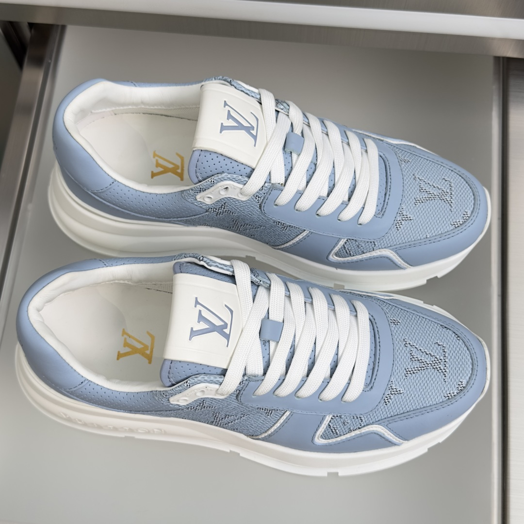 顶级版本：男款LV 路易威登 驴牌L家 经典Run Away系列 休闲 运动鞋 老爹鞋原版购入开发 做货