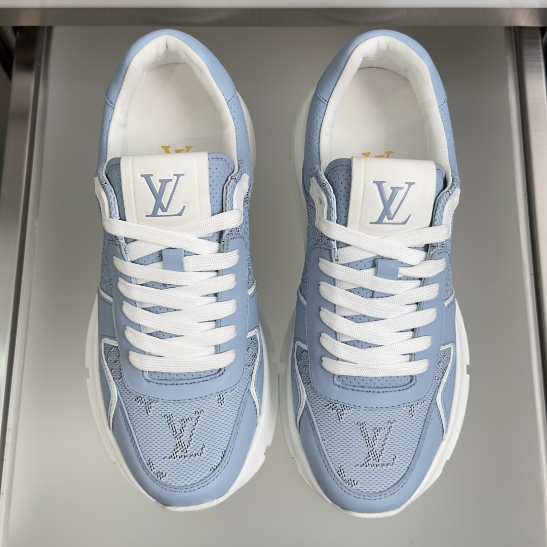 顶级版本：男款LV 路易威登 驴牌L家 经典Run Away系列 休闲 运动鞋 老爹鞋原版购入开发 做货