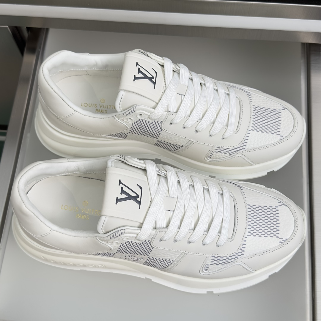 顶级版本：男款LV 路易威登 驴牌L家 经典Run Away系列 休闲 运动鞋 老爹鞋原版购入开发 做货