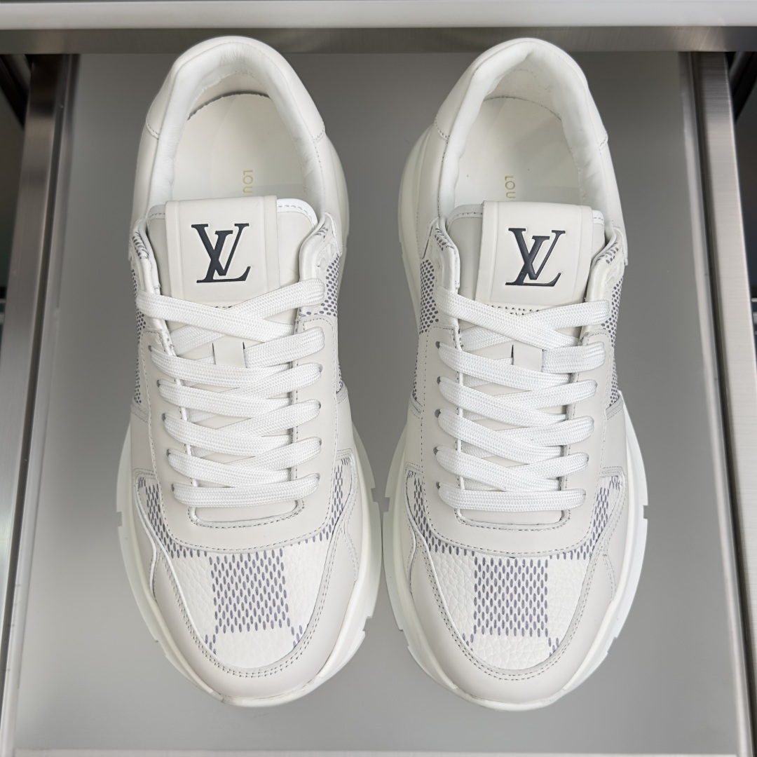 顶级版本：男款LV 路易威登 驴牌L家 经典Run Away系列 休闲 运动鞋 老爹鞋原版购入开发 做货