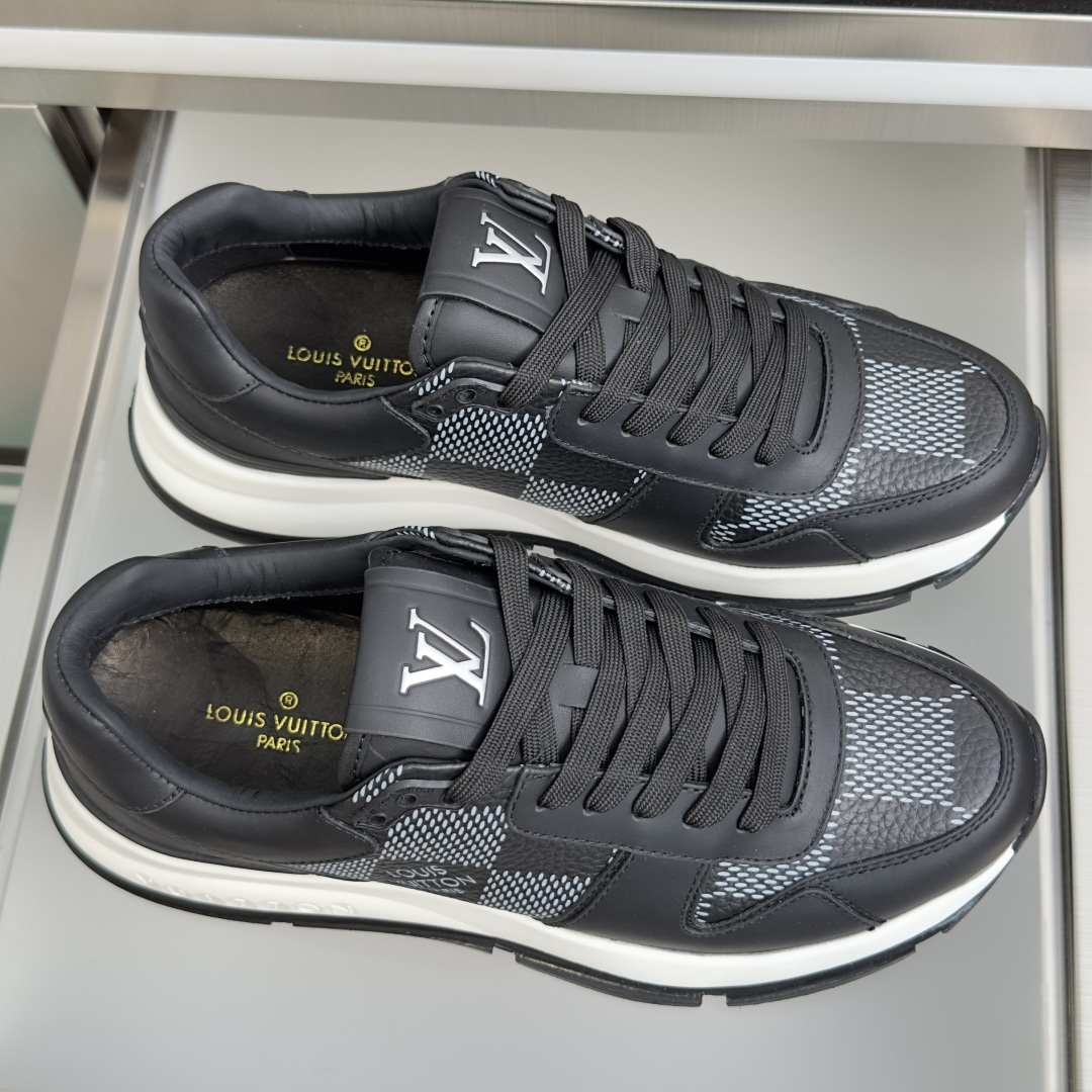 顶级版本：男款LV 路易威登 驴牌L家 经典Run Away系列 休闲 运动鞋 老爹鞋原版购入开发 做货