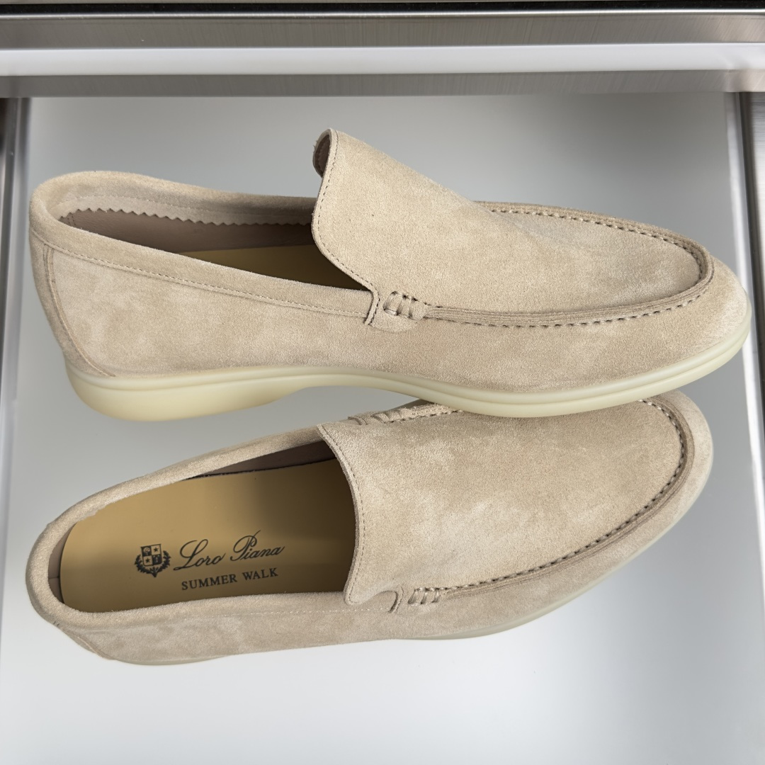 顶级版本：男款Loro Piana 诺悠翩雅 Summer Walk系列 LP 老钱风 休闲 平底 乐福