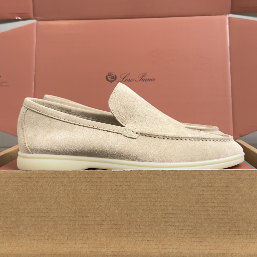 顶级版本：男款Loro Piana 诺悠翩雅 Summer Walk系列 LP 老钱风 休闲 平底 乐福