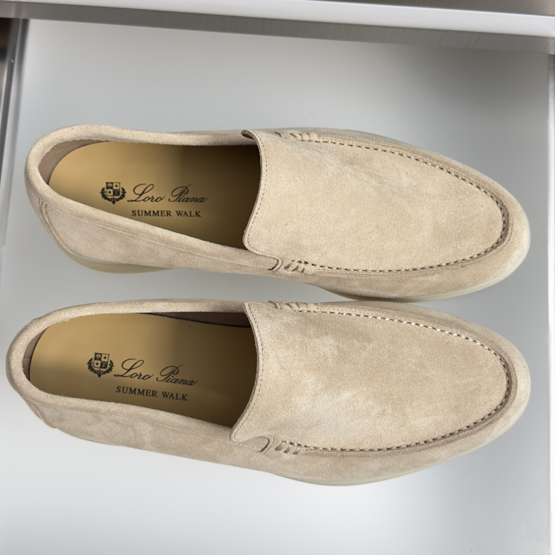 顶级版本：男款Loro Piana 诺悠翩雅 Summer Walk系列 LP 老钱风 休闲 平底 乐福