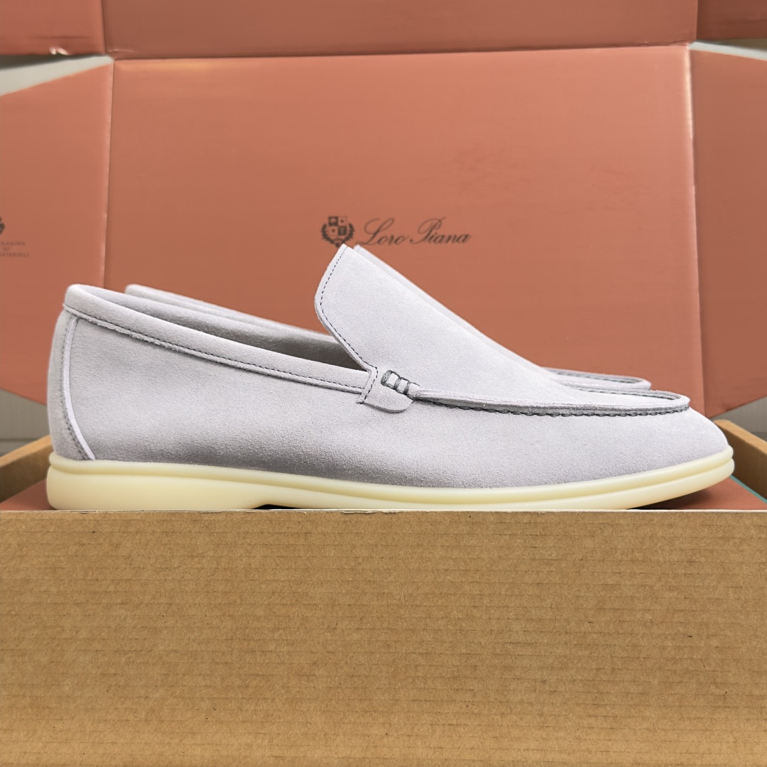 顶级版本：男款Loro Piana 诺悠翩雅 Summer Walk系列 LP 老钱风 休闲 平底 乐福