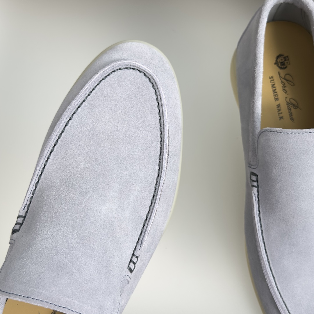 顶级版本：男款Loro Piana 诺悠翩雅 Summer Walk系列 LP 老钱风 休闲 平底 乐福