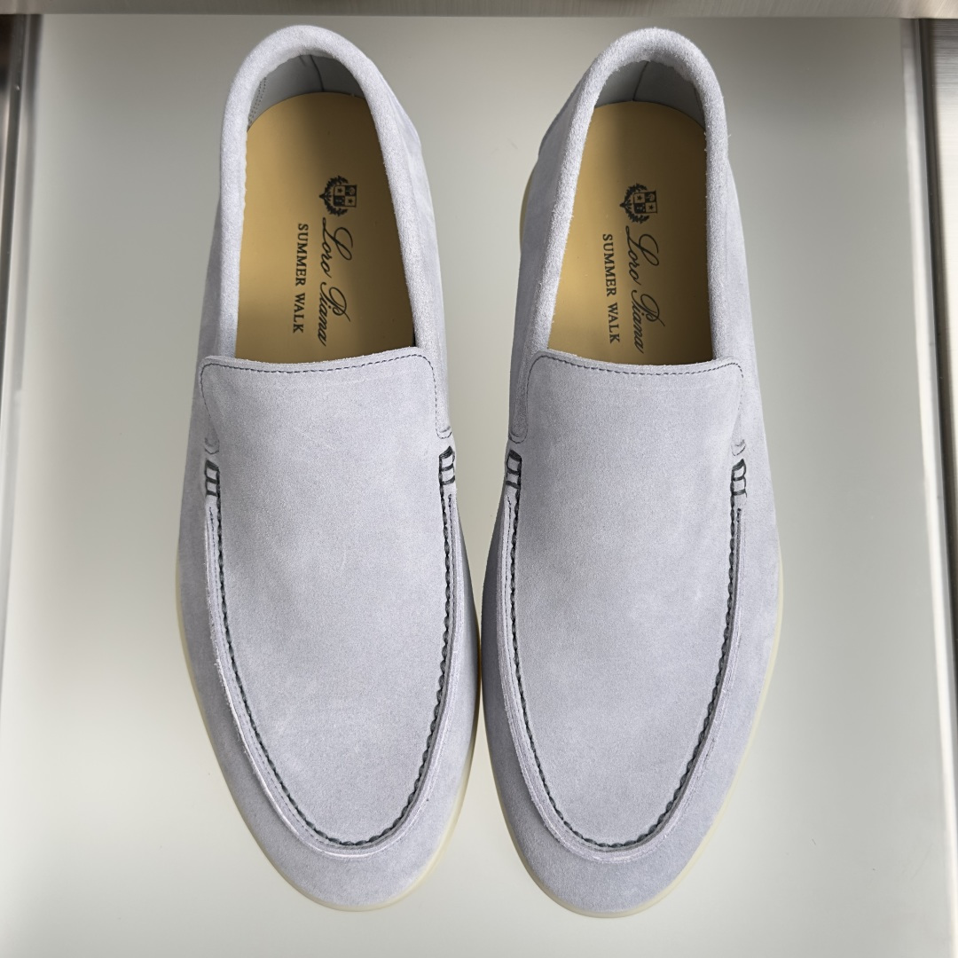 顶级版本：男款Loro Piana 诺悠翩雅 Summer Walk系列 LP 老钱风 休闲 平底 乐福
