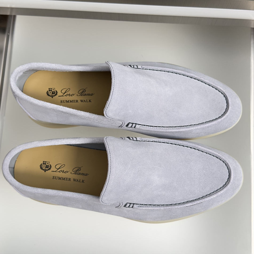 顶级版本：男款Loro Piana 诺悠翩雅 Summer Walk系列 LP 老钱风 休闲 平底 乐福
