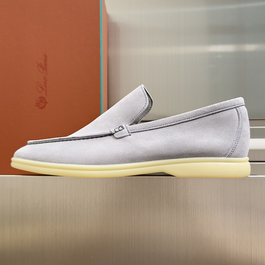 顶级版本：男款Loro Piana 诺悠翩雅 Summer Walk系列 LP 老钱风 休闲 平底 乐福